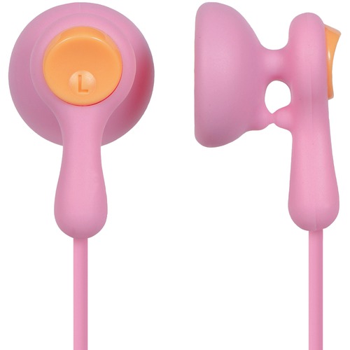 Panasonic Eardrops Comfort-fit Earbuds (pink And Orange)