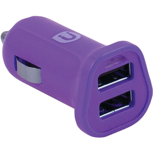 Uber 2.4-amp 2-port Usb Car Charger (purple)