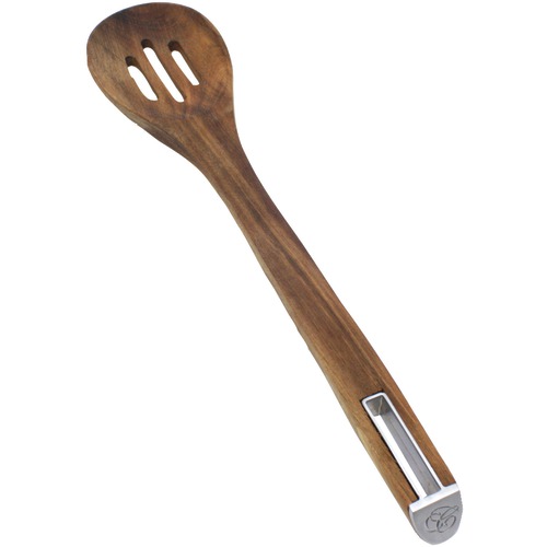 Cat Cora Acacia 12&#39;&#39; Wooden Slotted Spoon