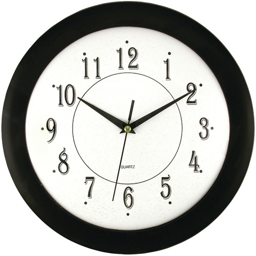 Timekeeper 12&quot; Black Wall Round Wall Clock