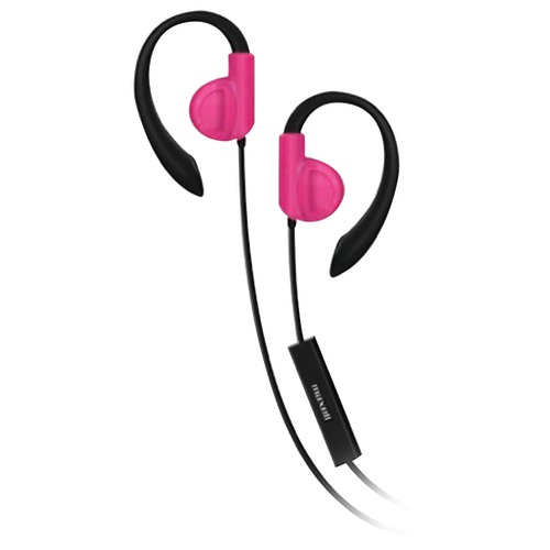 Maxell Fitness Earhooks With Microphone (pink)