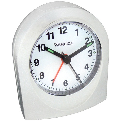Westclox Bedside Analog Alarm Clock (white)