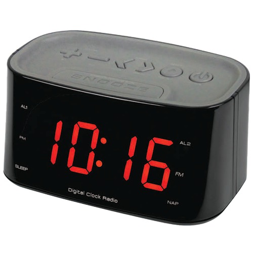 Sylvania 1.2&quot; Dual Alarm Clock Radio (black)