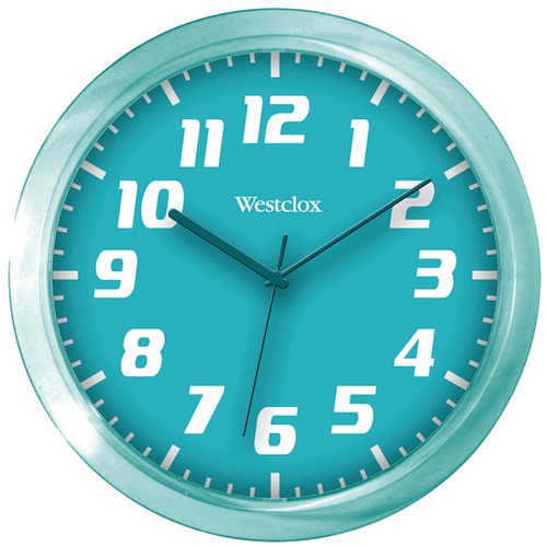 Westclox 7.75&quot; Translucent Wall Clock (teal)