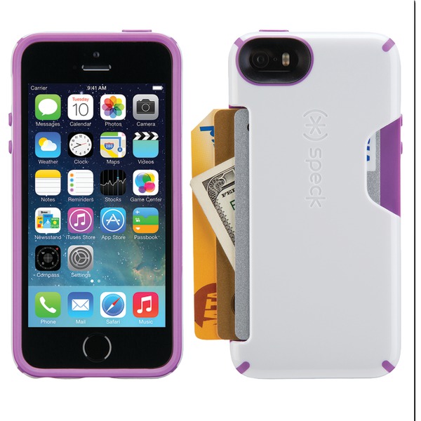 Speck Candyshell Card Case For Iphone 5 And 5s (white And Revolu