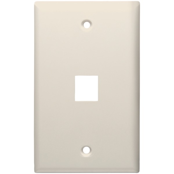 Datacomm Electronics 1-port Standard Size Keystone Wall Plate (l