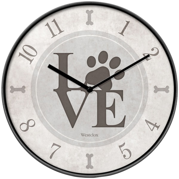 Westclox 10-inch Love Paws Wall Clock