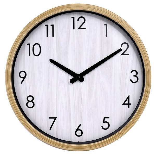 Westclox 12-inch Wall Clock With Woodgrain Look Case