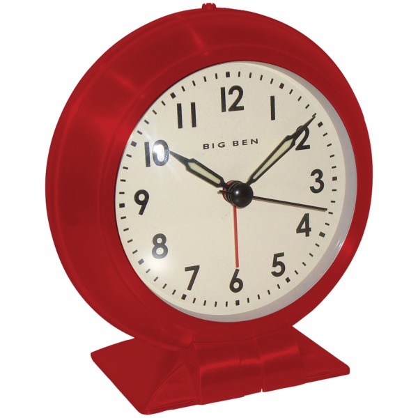 Westclox Red Metal Alarm Clock 1952 Classic Big Ben Design