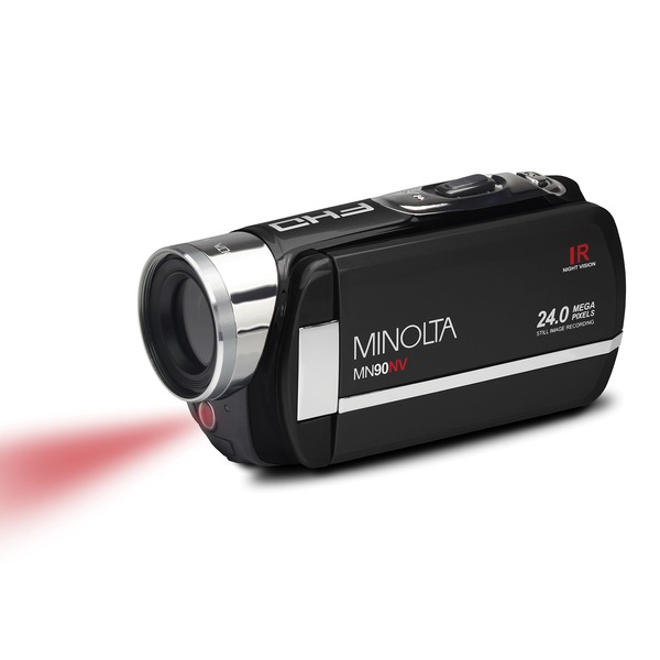 Minolta Mn90nv Full Hd 1080p Ir Night Vision Camcorder (black)