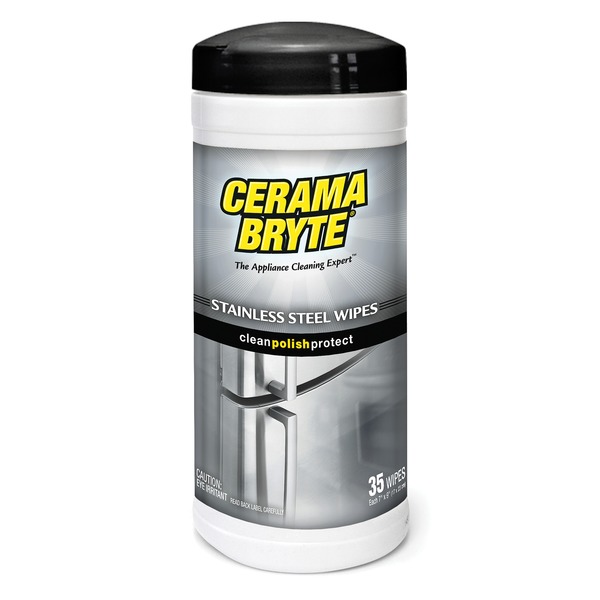 Cerama Bryte Stainless Steel Cleaning Wipes, 35-ct